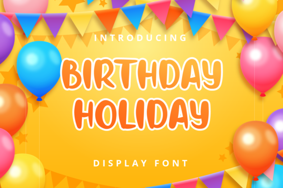 Birthday Holiday Font for Creative Web Design