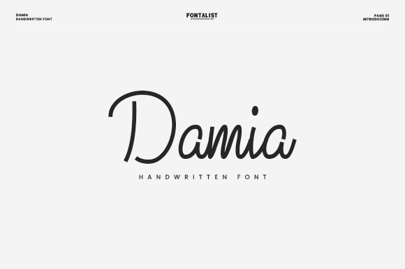 Discover the Damia Font