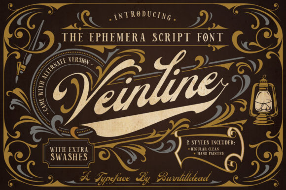 Veinline: A Vintage Script for Stylish Design